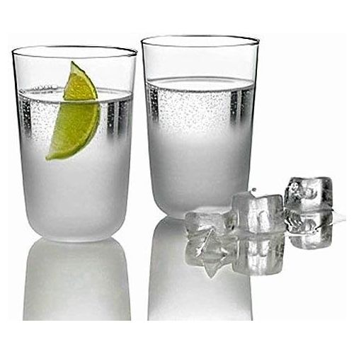  Stelton Frost Glas no. 2, 2 stck. Wasserglaser, Edelstahl, Transparent, 12.5 x 6.5 x 13 cm