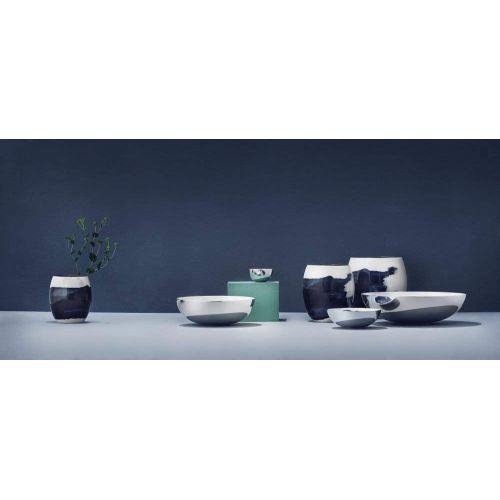  Stelton Stockholm Ø 131, klein-Horizon Vase, Aluminium mit kalter Emaille, 16.5 x 16.5 x 19 cm