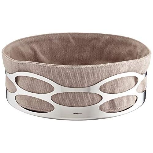  Stelton x-28-3-4 Embrace Brotschale, Edelstahl, Taupe, 23 x 23 x 7 cm