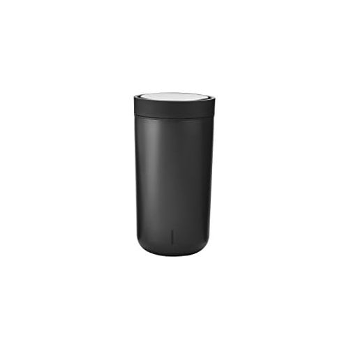  Stelton to Go Click Becher, Metall, Schwarz Metallic, 0,2 L