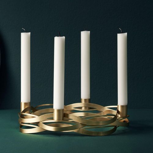  Stelton Adventskranz, Metall, Gold, Ø 26.6cm x H 6cm