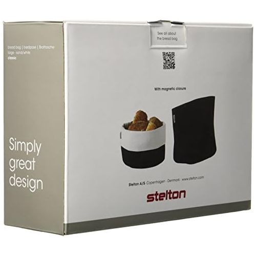  Stelton 1323 Brottasche, Sand/Weiss, Baumwolle, White, 23 x 23 x 21 cm