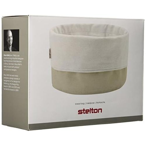  Stelton 1323 Brottasche, Sand/Weiss, Baumwolle, White, 23 x 23 x 21 cm