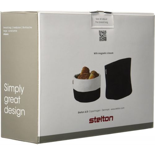  Stelton 1323 Brottasche, Sand/Weiss, Baumwolle, White, 23 x 23 x 21 cm