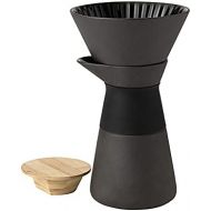 Stelton Theo Kaffeefilterkanne, Stein, schwarz, 14 x 14 x 23,5 cm