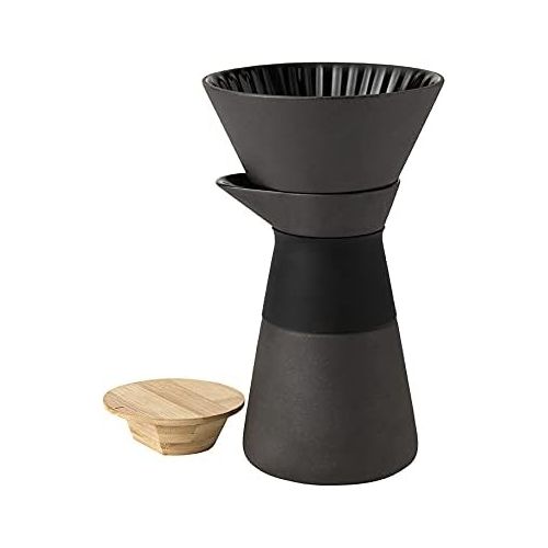  Stelton Theo Kaffeefilterkanne, Stein, schwarz, 14 x 14 x 23,5 cm