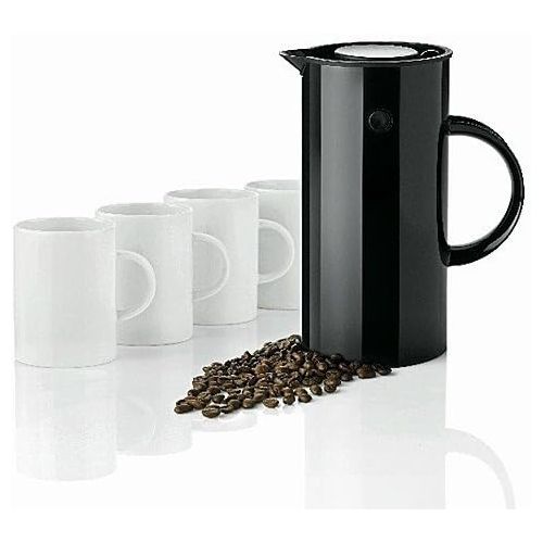  Stelton EM 1 l. -schwarz Pressfilterkanne, Kunststoff, 14 x 14 x 22 cm