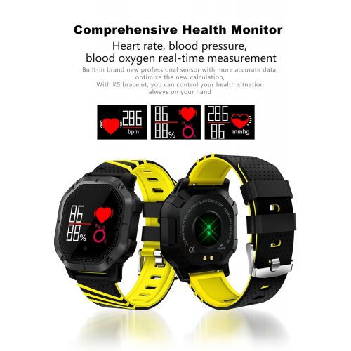  Stengh Multifunction Color Screen Dynamic Heart Rate and Blood Pressure Meter and Meter Calorie Counter Sleep...