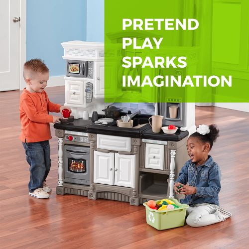 스텝2 Step2 Lifestyle Dream Kitchen Play Set with Plastic Play Food and 20-piece Accessory Set