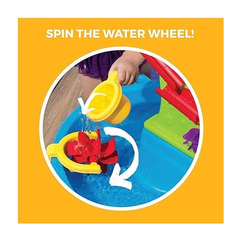 스텝2 Step2 Rain Showers Splash Pond Water Table | Kids Water Play Table with 13-Pc Accessory Set, Multicolor, Small Pack