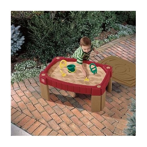 스텝2 Step2 Naturally Playful Sand Table, Kids Sand Activity Sensory Table, 5 Piece Accessory Kit, Toddler Summer Outdoor Toys, 2+ Years Old