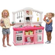 Step2 Fun with Friends Kids Kitchen, Indoor/Outdoor Play Kitchen Set, Toddlers 2+ Years Old, 25 Piece Kitchen Toy Set, Easy to Assemble, Pink