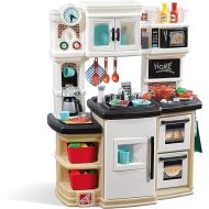 Step2 Great Gourmet Kitchen | Durable Kids Playset with Lights & Sounds | Tan Plastic Play Kitchen
