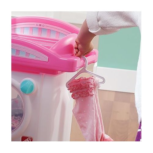 스텝2 Step2 Love & Care Deluxe Baby Doll Nursery Playset for Kids, Compact Nursery Playset, Washer, Sink, and Changing Station, Easy to Assemble, Toddlers Ages 2 - 6 Years Old, Pink