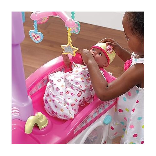 스텝2 Step2 Love & Care Deluxe Baby Doll Nursery Playset for Kids, Compact Nursery Playset, Washer, Sink, and Changing Station, Easy to Assemble, Toddlers Ages 2 - 6 Years Old, Pink