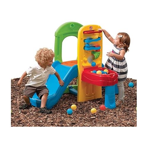 스텝2 Step2 Play Ball Fun Toddler Climber, Indoor/Outdoor Playground Set, Slide, Ball Drop Wall, Climbing Stair, Easy to Assemble, Backyard Playset, Kids Ages 1.5+ Years Old