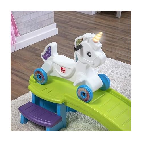 스텝2 Step2 Unicorn Up & Down Roller Coaster Toy for Kids, Ride On Push Car, Indoor/Outdoor Playset, Toddler Ages 2 - 5 years old, Compact Storage, Max Weight 50 lb., Multicolor