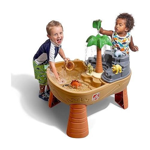 스텝2 Step2 Dino Dig Sand and WaterTable, Kids Activity Sensory Playset, Summer Outdoor Toys, 7 Piece Toy Accessories, For Toddlers 2-5 Years Old