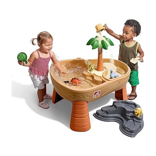 스텝2 Step2 Dino Dig Sand and WaterTable, Kids Activity Sensory Playset, Summer Outdoor Toys, 7 Piece Toy Accessories, For Toddlers 2-5 Years Old