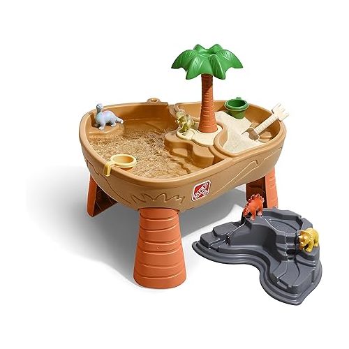 스텝2 Step2 Dino Dig Sand and WaterTable, Kids Activity Sensory Playset, Summer Outdoor Toys, 7 Piece Toy Accessories, For Toddlers 2-5 Years Old