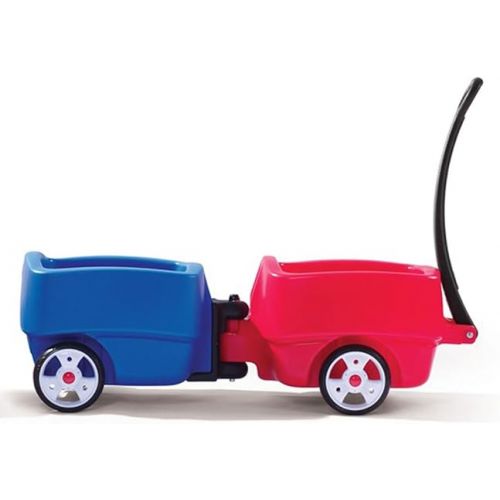 스텝2 Step2 Choo Choo Wagon and Trailer - Red, White & Blue - Children's Wagon - Perfect for Siblings, Triplets, Friends - Festive Wagon for Parades and Summer Fun