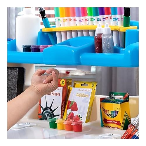 스텝2 Step2 Deluxe Art Master Kids Desk | Assembles In Min, Multi/None, Model Number: 702500