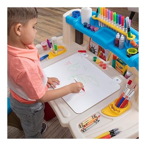 스텝2 Step2 Deluxe Art Master Kids Desk | Assembles In Min, Multi/None, Model Number: 702500