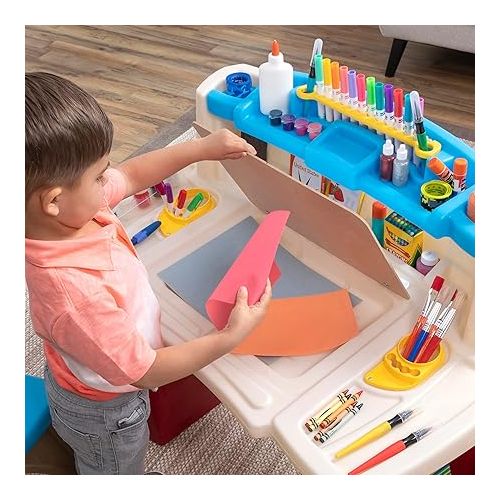 스텝2 Step2 Deluxe Art Master Kids Desk | Assembles In Min, Multi/None, Model Number: 702500