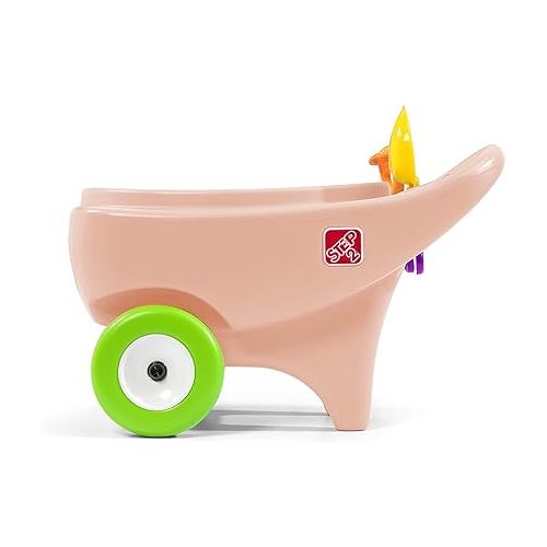 스텝2 Step2 Springtime Wheelbarrow - Rose Pink - Toddler Role Play Garden Toy - Toddler Wheelbarrow - Use Indoors and Outdoors