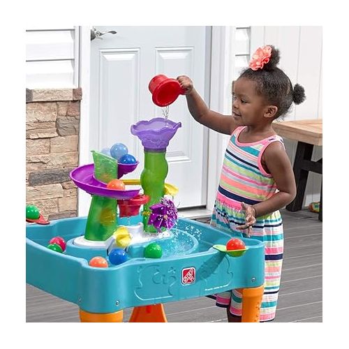 스텝2 Step2 Lazy Maze River Run Water Table, Includes 6 balls, 2 flippers and 2 pouring cups, Blue and Orange