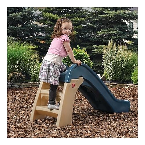 스텝2 Step2 Play and Fold Jr. Slide for Kids, Portable Fun for On-the-Go Adventures, Outdoor Playset, Slide, Toddlers 1.5 to 4 Years Old, Blue