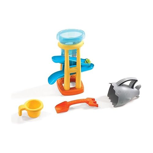 스텝2 Step2 Splash N Scoop Bay Sand and Water Table, Multicolor, Deluxe Pack: includes 7 Piece Accessory Set