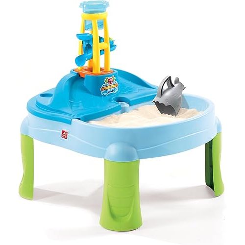 스텝2 Step2 Splash N Scoop Bay Sand and Water Table, Multicolor, Deluxe Pack: includes 7 Piece Accessory Set