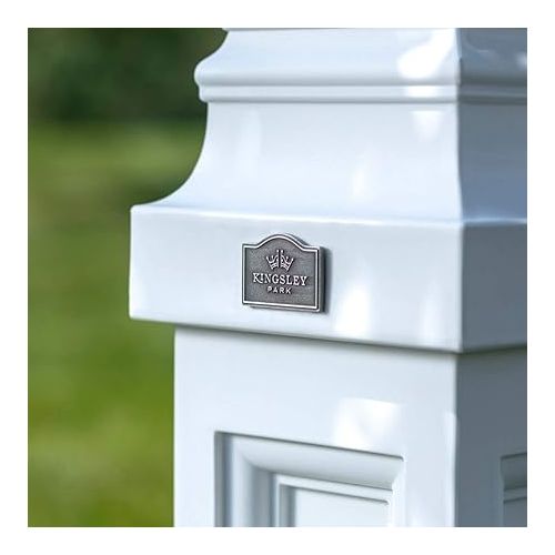 스텝2 Step2 Atherton Mail Post, Mailbox Not Included, Durable, Weather-Resistant, Easy Install, Timeless Design, Classic White