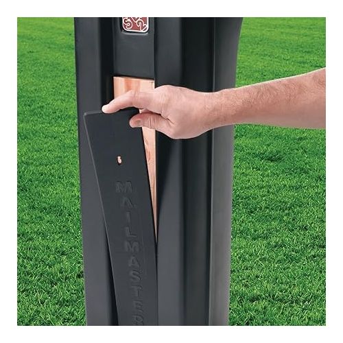 스텝2 Step2 MailMaster Plus Mailbox, Easy to Install, Mailboxes for Outside, Heavy-Duty, Weather Resistant, Black