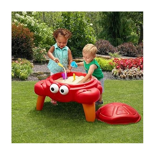 스텝2 Step2 Crabbie Sand Table, Kids Sand Activity Sensory Table, 4 Piece Accessory Kit, Toddler Summer Outdoor Toys, Ages 1.5 - 6 Years Old