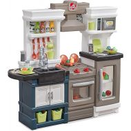 Step2 Modern Metro Kitchen Set for Kids, Indoor/Outdoor Play Kitchen Set, Interactive Play with Lights and Sounds, Toddlers 2+ Years Old, Realistic 33 Piece Kitchen Toy Accessories, Easy Assembly