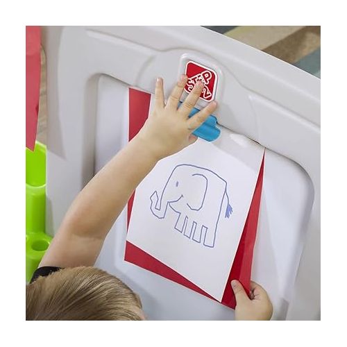 스텝2 Step2 Great Creations Art Center for Kids, Toddler Easel for Arts & Crafts, Double-Sided Activity Board, Ages 3+ Years Old