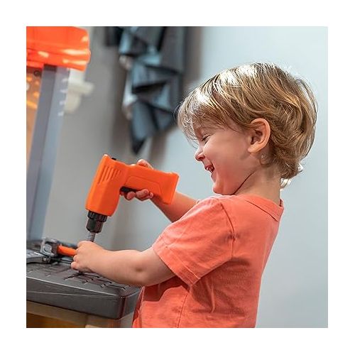 스텝2 Step2 Handyman Kids Workbench - Includes 30+ Toy, Accessories, Interactive Features for Realistic Pretend Play - Indoor/Outdoor Kids Tool Bench - Dimensions 35.38