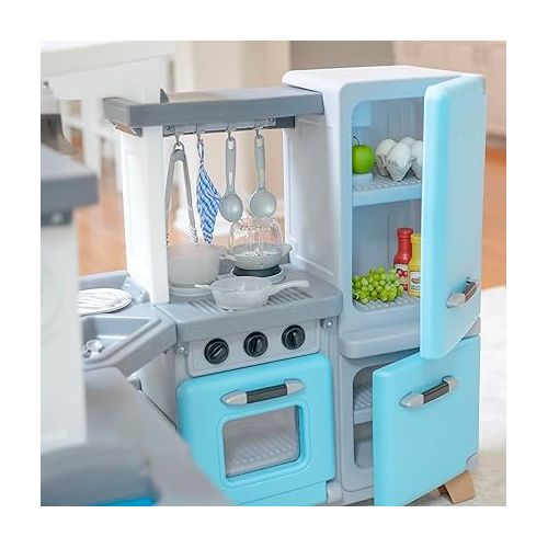 스텝2 Step2 Cook & Care Corner Kitchen & Nursery for Kids, Interactive Lights & Sounds, Realistic Sink, Fridge, & Washing Machine, Pretend Playset Toddlers 3-6 Years