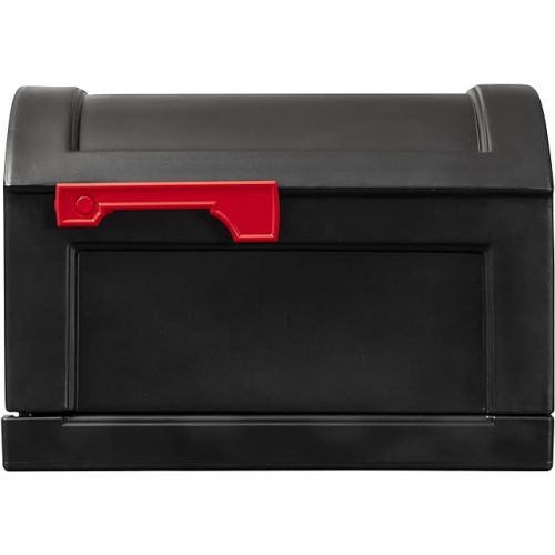 스텝2 Step2 Town-to-Town XL Post-Mount Mailbox, USPS T4 Sized Mailbox, Easy to Install, Durable, Weather Resistant, Onyx Black