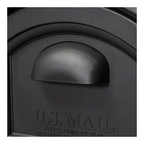 스텝2 Step2 Town-to-Town XL Post-Mount Mailbox, USPS T4 Sized Mailbox, Easy to Install, Durable, Weather Resistant, Onyx Black