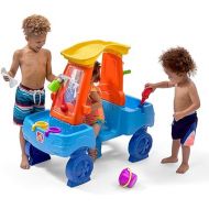 Step2 Car Wash Splash Center, Kids Outdoor Water Table Toy, Pretend Play Car Wash Toy, Blue/Orange
