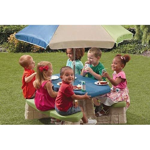 스텝2 Step2 Naturally Playful Kids Picnic Table With Umbrella