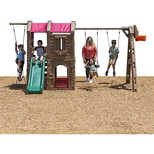 스텝2 Step2 Naturally Playful Adventure Lodge Swing Set and Play Center