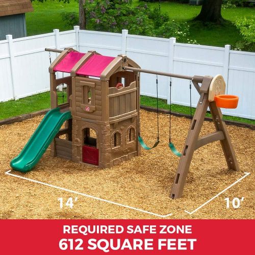 스텝2 Step2 Naturally Playful Adventure Lodge Swing Set and Play Center