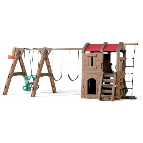 스텝2 Step2 Naturally Playful Adventure Lodge Play Center Swing Set with Glider