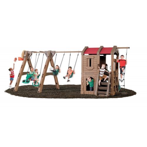 스텝2 Step2 Naturally Playful Adventure Lodge Play Center Swing Set with Glider