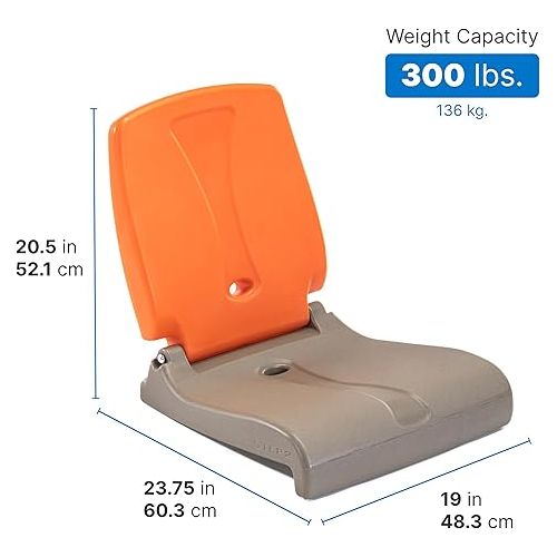 스텝2 Step2 Foldable Adult Flip Seat, Portable Outdoor Chair for Poolside, Tailgating, Camping, Sporting Events, Picnic and Beach Chair, Provides Back Support When Sitting on Ground, Red & Blue