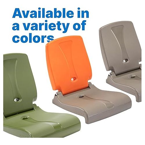 스텝2 Step2 Foldable Adult Flip Seat, Portable Outdoor Chair for Poolside, Tailgating, Camping, Sporting Events, Picnic and Beach Chair, Provides Back Support When Sitting on Ground, Olive